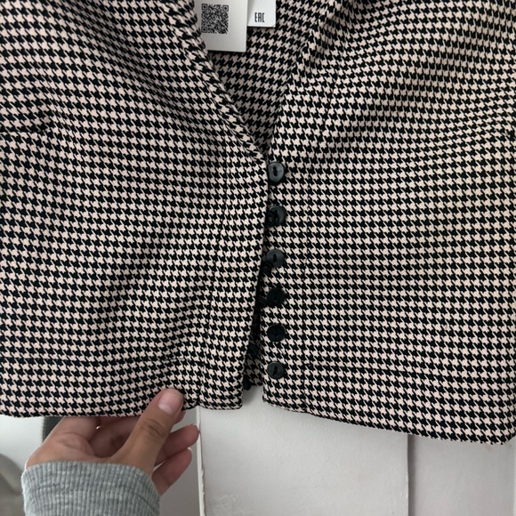 Zara Checkered Blazer Top - Picture 5 of 5